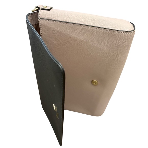 Kate Spade New York Leather Flap Crossbody Bag Black Pink Chain Strap - Picture 16 of 16